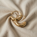 Textured Gold-Plated Earrings
