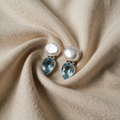 Drop-shaped Earrings with Gemstones