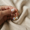 White Opal Pendant Earrings