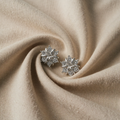 White Gold Snowflake Earrings