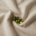 Vintage style olive-shaped crystal earrings