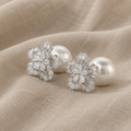 Zirconia dew drop earrings