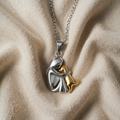 Necklace with Gold-Tone Dog and Woman