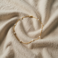 Ada – Gold Link Necklace with Pearl-effect Intervals