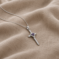 Amethyst Middle Crown Necklace | White Gold