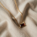 Baguette Ruby Necklace “Antonia”
