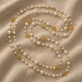 Elegant Gold Necklace Pearl Necklace