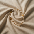 Elegant gold-plated pearl necklace