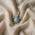 Necklace with crab and fur opal