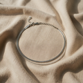Necklace with Layered Snakes in White Gold