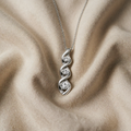 White Gold Necklace with Infinity Symbol and Zirconia