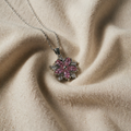 Sparkling Flower Pendant Necklace