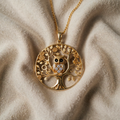 Gold Owl Tree of Life Necklace