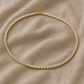 King Gold Tennis Necklace