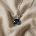 Round Sapphire Necklace