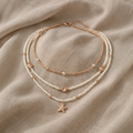 Necklace with sea star pearls