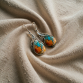 Blue and Orange Gemstone Necklaces