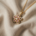 Tourmaline Pink Ring Necklace