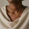 Beautiful Flower Necklace with Cubic Zirconia Detailing