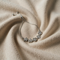 White Gold Zircon Flower Pendant