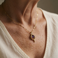 Amethyst Rope Necklace | Gold