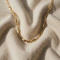 Viktoria – Necklace with Elongated Gold-Coloured Chain Links
