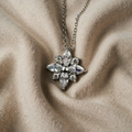 Zircon blossom pendant necklace
