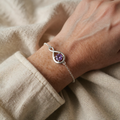 Amethyst Infinity Bracelet | White Gold