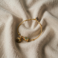 Antique Style Bracelet with Turquoise Lotus Flower