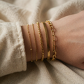 Boho Retro Set of Woven Cube Bracelets