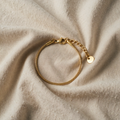 Gold-coloured Snake Bracelet with extender chain