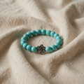 Bracelet with Footprints and Natural Stones