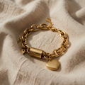 Gold Heart Bangle