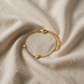 Milla – Bracelet with Three Gold-Coloured Heart Charms