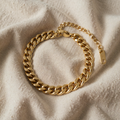 Gold-Coloured Bracelet with Chunky Links