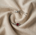 White Gold Bracelet 'Infinity' with Ruby