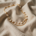 Pearl Ring with Fine Chain