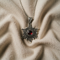 Necklace with Shiny Ruby Star Pendant