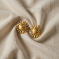Karolina – Gold-Coloured Earrings with Sun Motif