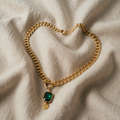 Simona – Link Necklace with Pendant and Coin