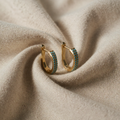 Classic Gold Huggies with Pavé Detailing