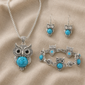 Turquoise Owl Wisdom Jewellery Set