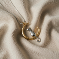 Stylish Cat Collar with Crescent Moon and Cat-Inspired Design