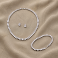 Beautiful Bright Round Cubic Zirconia Bridal Set