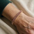 Pink Sapphire Tennis Bracelet | Gold