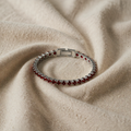 White Gold Tennis Bracelet with Ruby