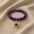 Amethyst Bracelet with Sunburst Motif
