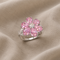 Flower Statement Ring with Zirconia