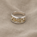 Boho Two-Tone Zirconia Ring