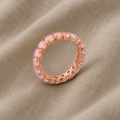 Eternity Ring with Round Pink Stones